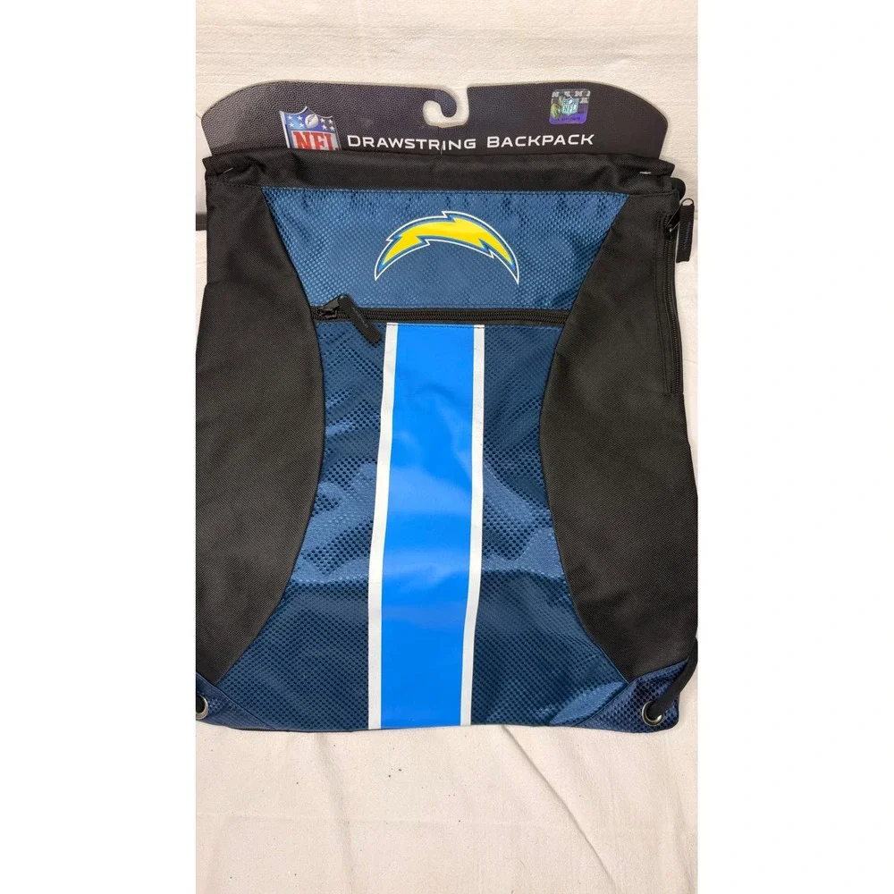 NFL Los Angeles Chargers Drawstring Backpack Cinch Bag Forever Collectibles New